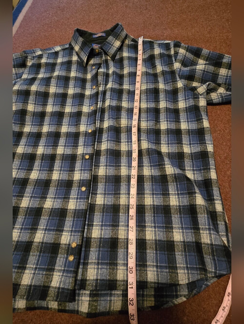Pendleton Rn 29685 Blue Plaid Size XXL Y2k Excellent Condition - Picture 6 of 10